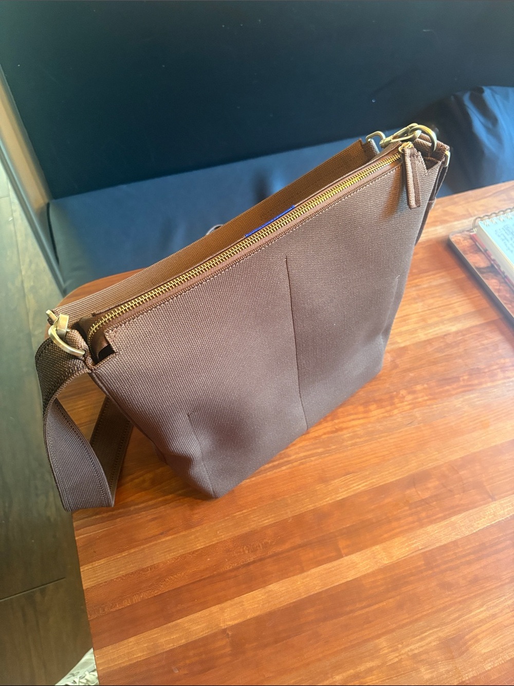Rothy's Mini Zip Bucket Bag, like new brown - Picture 2 of 4